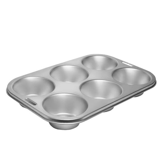 Giant Muffin Pan St/St 6 Cup