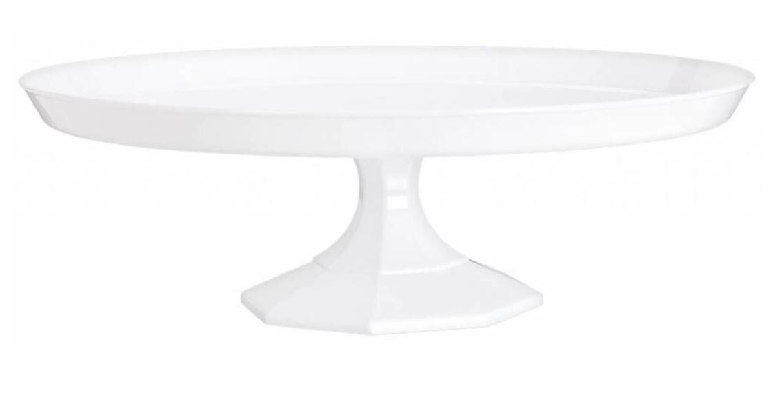Cake Stand-White-Plastic-11.5''