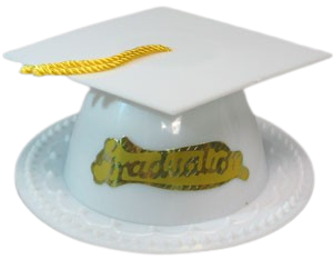 Graduation Hat - White