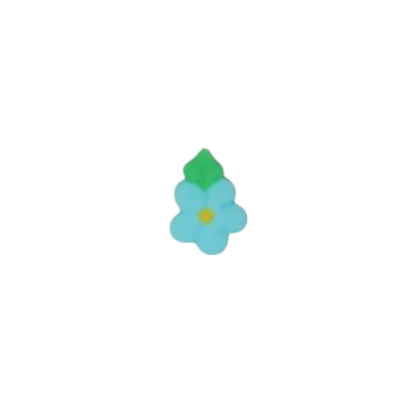 5/8" Royal Icing Drop Flowers - Light Blue