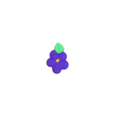 5/8" Royal Icing Drop Flowers - Purple