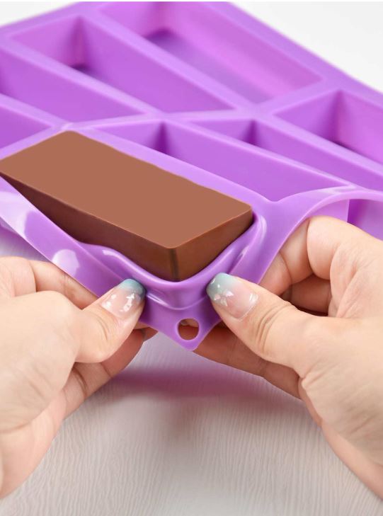 8-cavity Wide Rectangular Shaped Silicone Mold