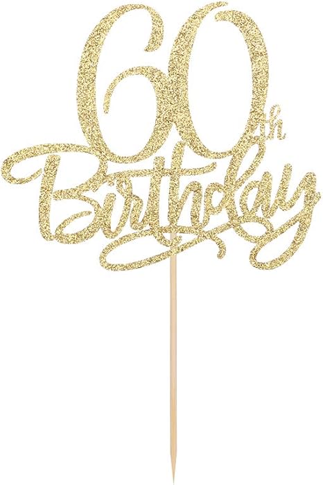 60th Birthday Cake Topper