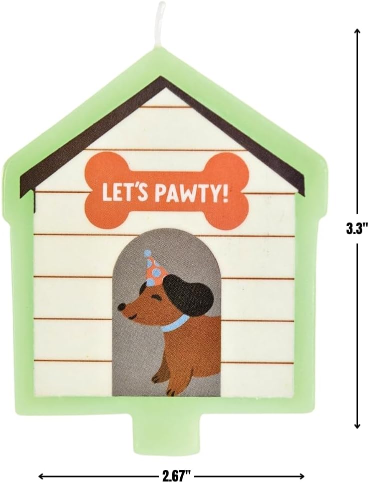 Multicolor Pawsome Party 2D Printed Candle