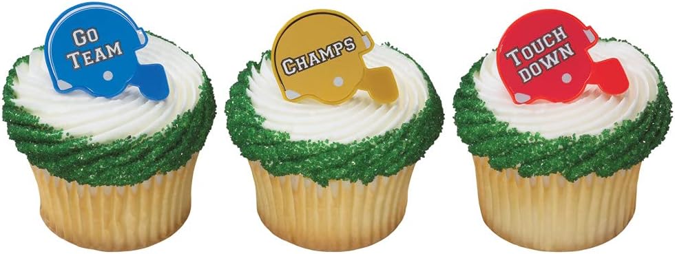 Football Helmet Cupcake Rings