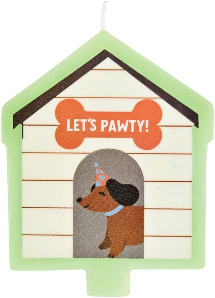 Multicolor Pawsome Party 2D Printed Candle