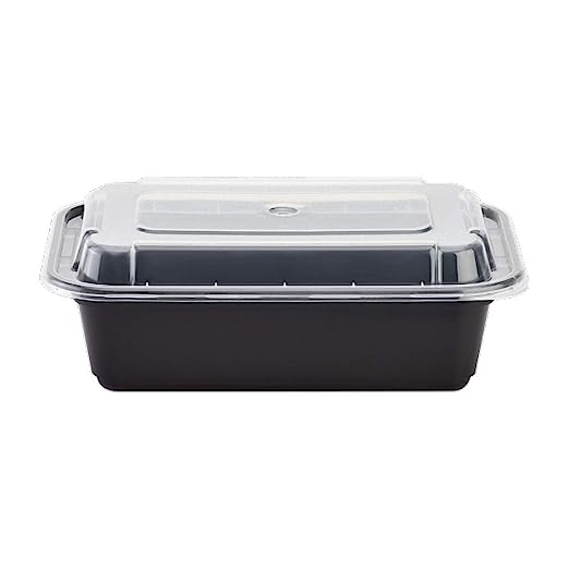 Black Base with Clear Lid to Go Container