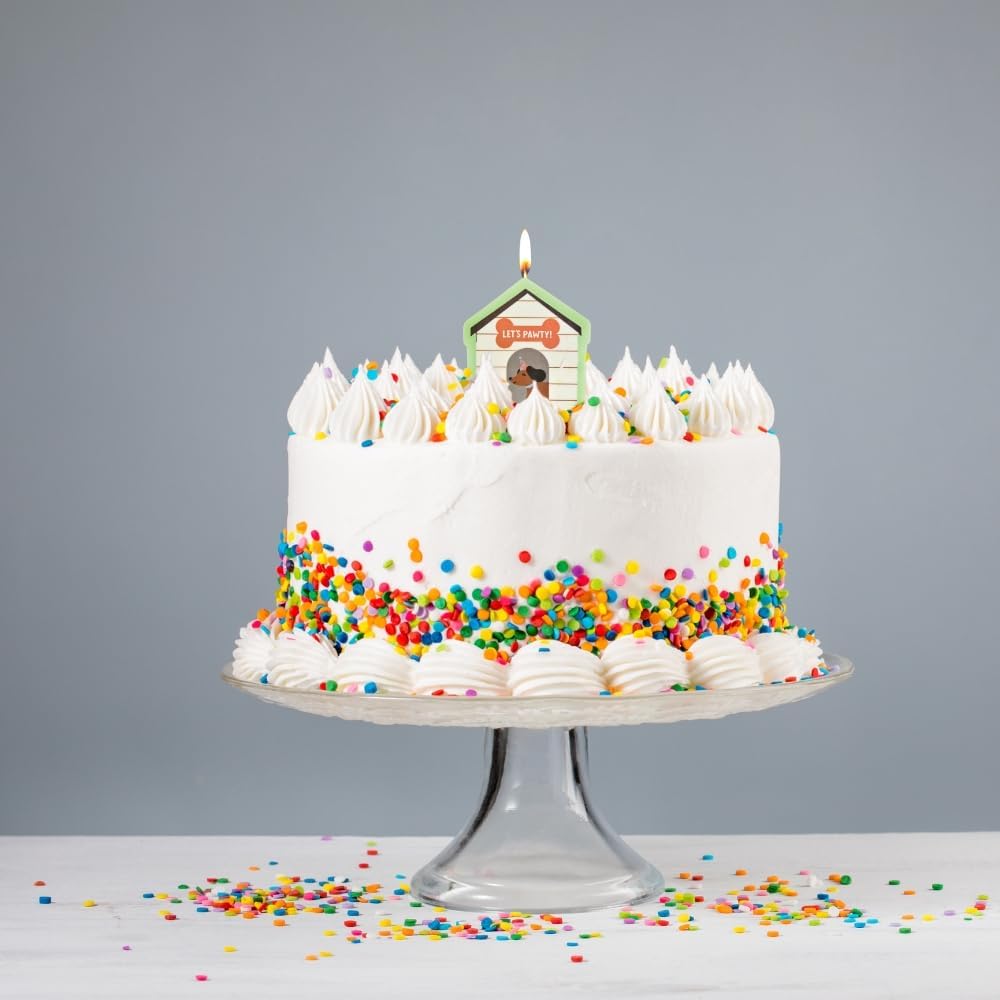 Multicolor Pawsome Party 2D Printed Candle
