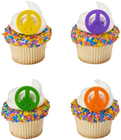 Peace Sign Cupcake Ring