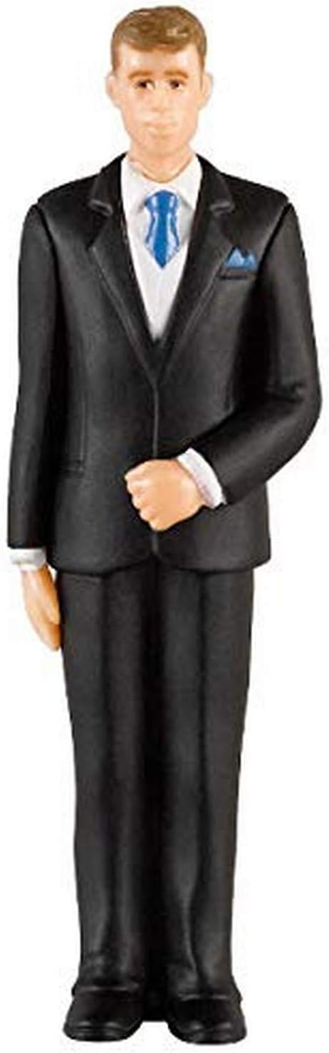 Cake Topper Plastic - Brown Hair Groom