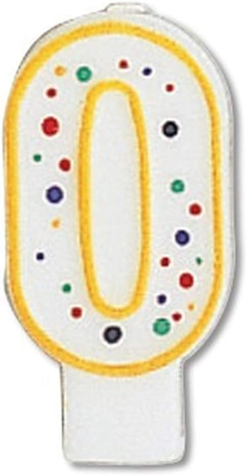 Polka Dot "0" Candle