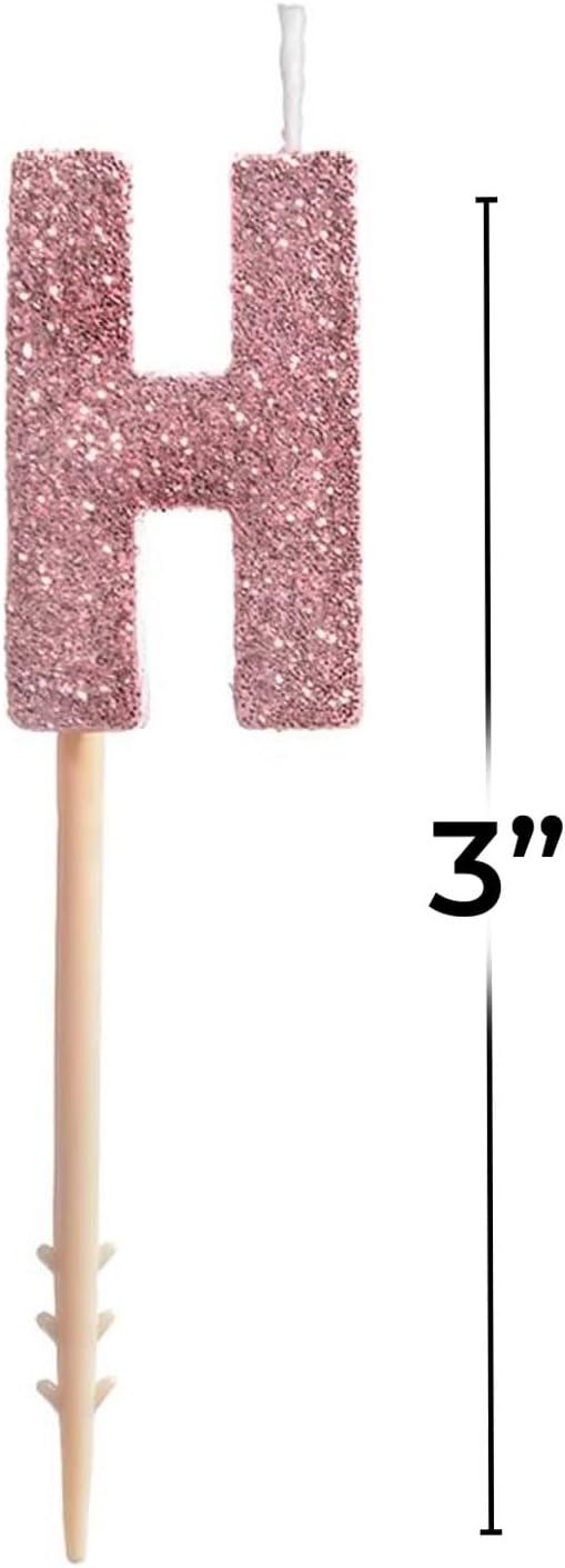 Rose Gold Happy Birthday Candles