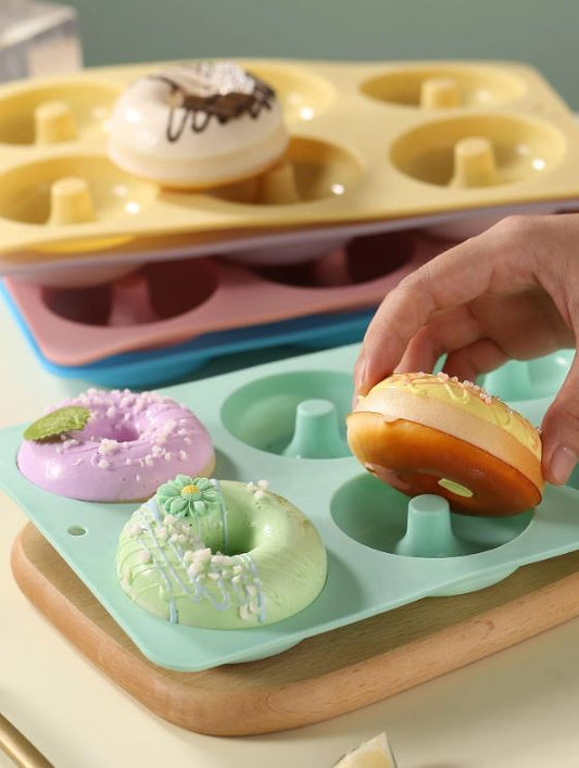 Non Stick - 6 Cavity Donut Pan Silicone Mold