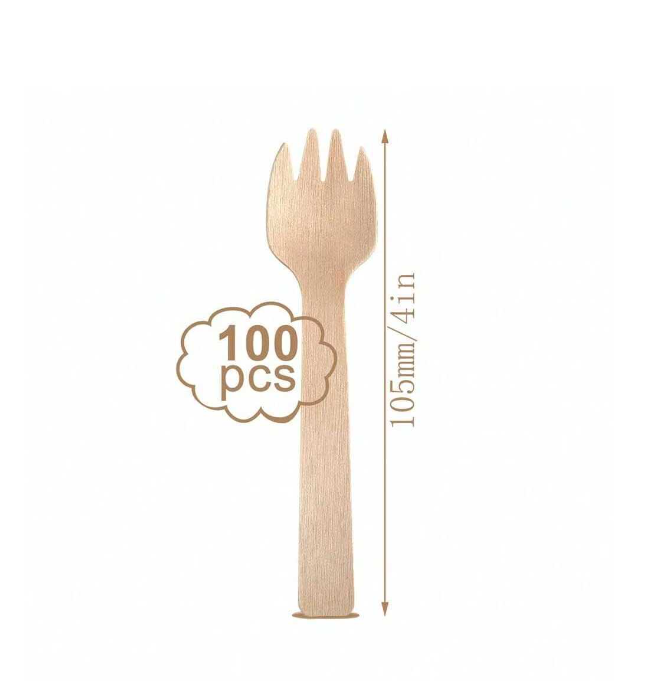 Disposable 4-Inch Birchwood Forks