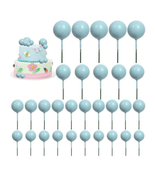20 Pcs Balls - Blue Cake Topper