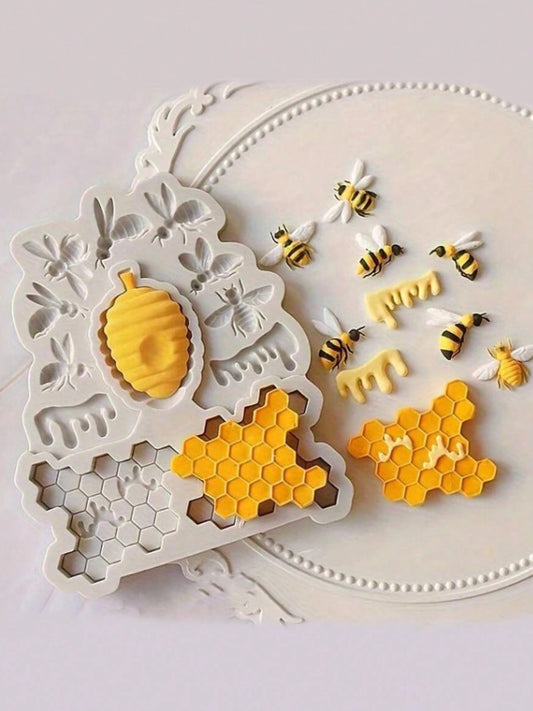 Bee, Queen Bee, Honey And Honeycomb Silicone