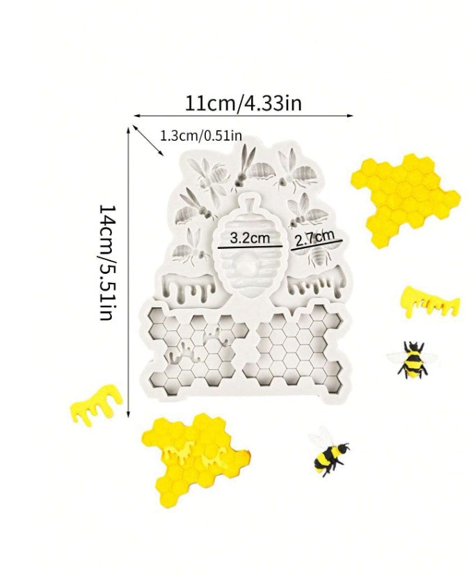 Bee, Queen Bee, Honey And Honeycomb Silicone