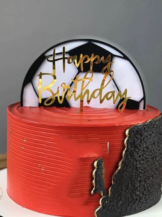 Modern Soccer Cake Topper
