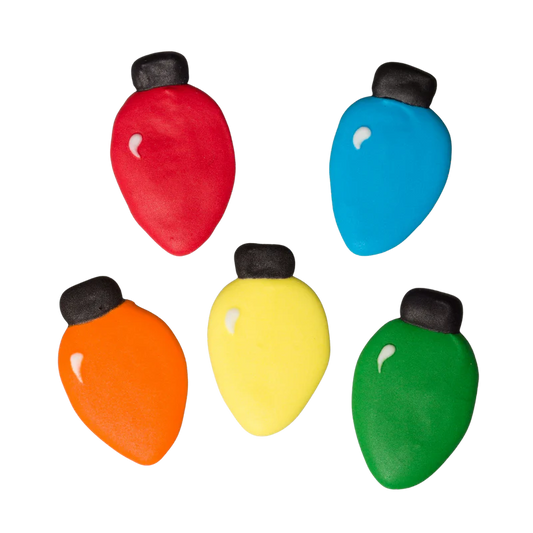 2" Royal Icing Christmas Lights - Assorted