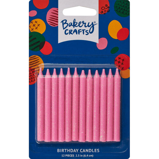 Pink Glitter Smooth Candles