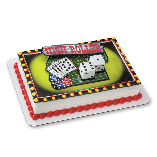 Casino Night Out Cake Topper