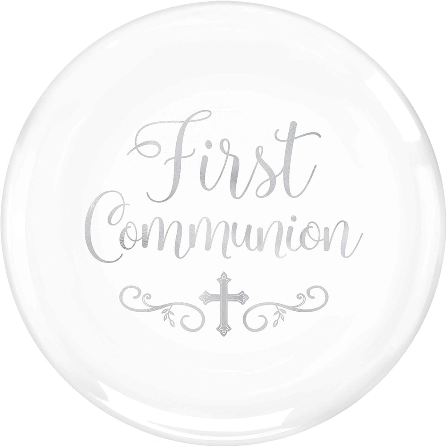 Sophisticated First Communion Round Coupe Platter