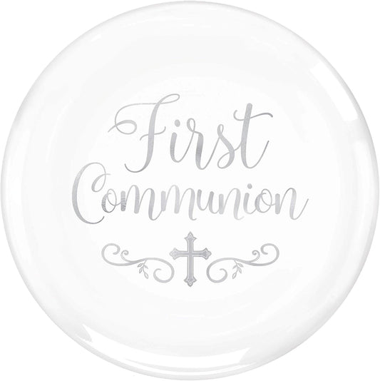 Sophisticated First Communion Round Coupe Platter