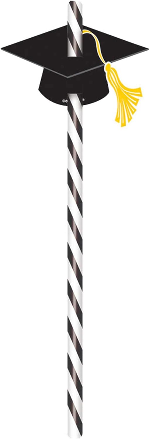 Unique Graduation Straws With Grad Caps