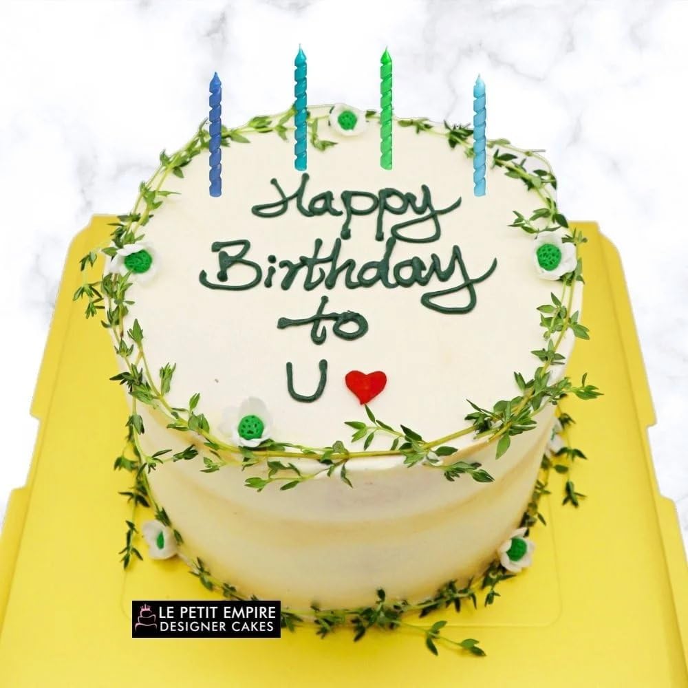 Blue & Green Spiral Birthday Candles