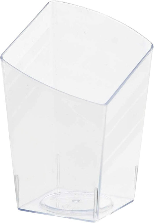 Mini Slanted Clear Plastic Tumblers