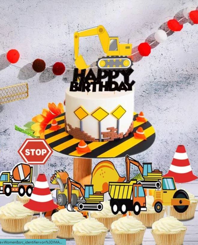 Construction Vehicle Cake Topper – Pastry Flower