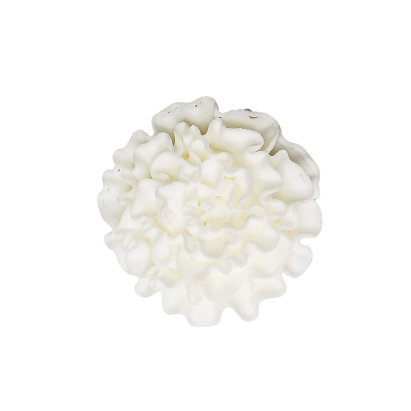 1.5" Royal Icing Carnation - Medium - White