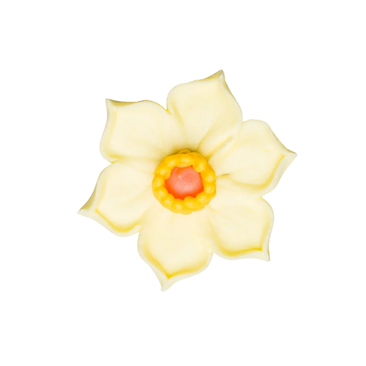1.75" Royal Icing Daffodil - Yellow