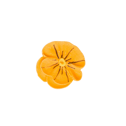 1" Royal Icing Pansy -  Yellow