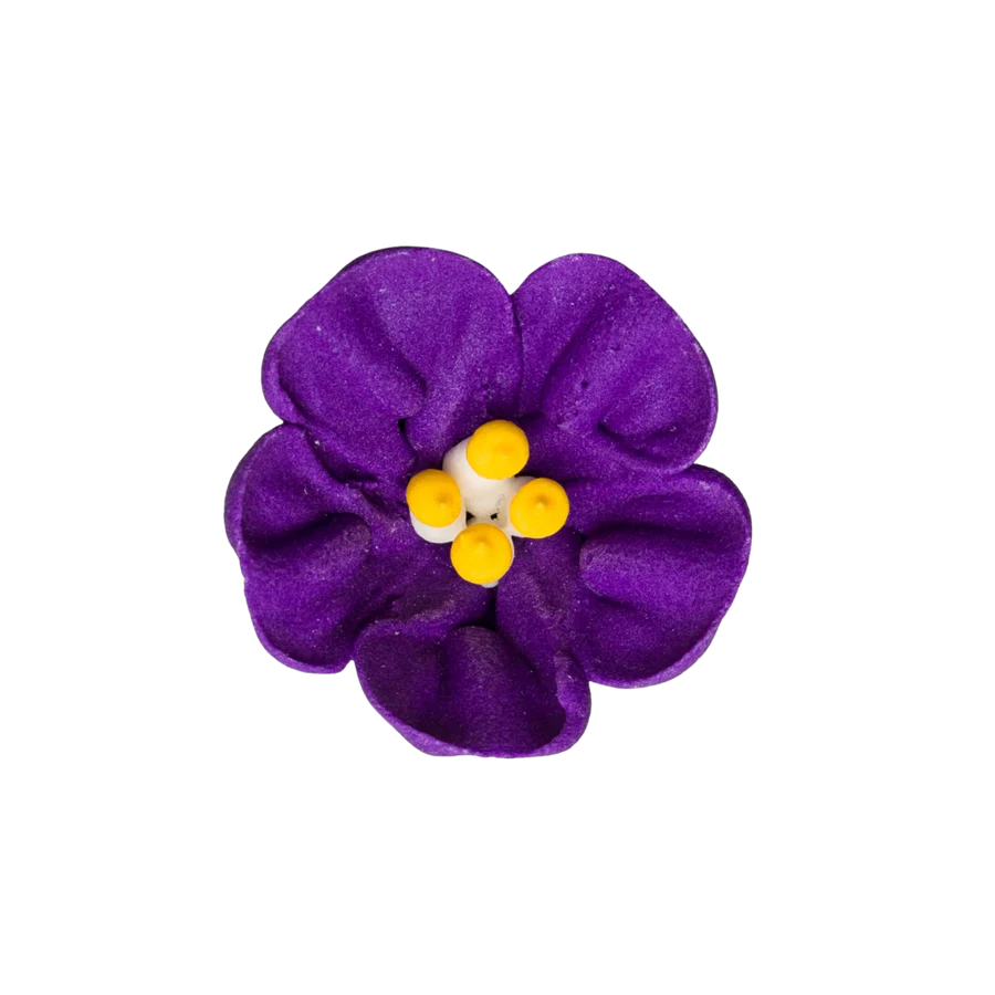 1.5" Royal Icing Petunia - Purple