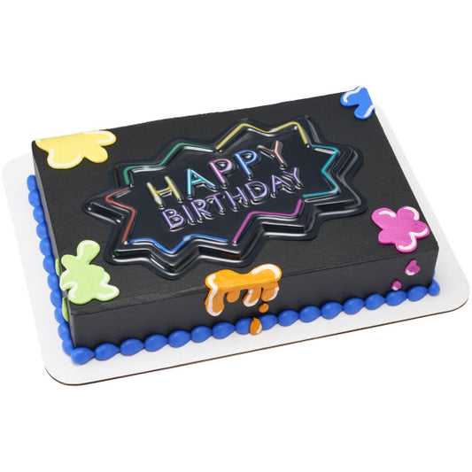 Neon Happy Birthday Pop Tops