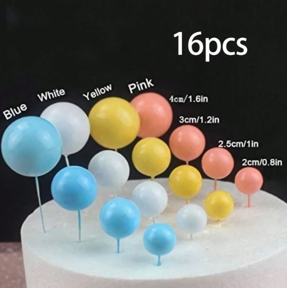 16pcs Mixed size Colored Foam Balls