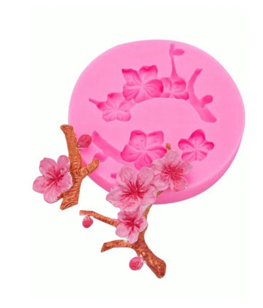 1pc Peach Blossom Shaped Silicone Cake
