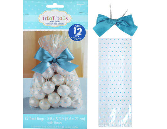 Treat Bag Kit with Bows - Blue Stars