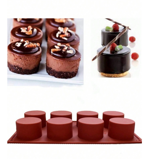 8 Cavity Cylindrical Silicone Mold