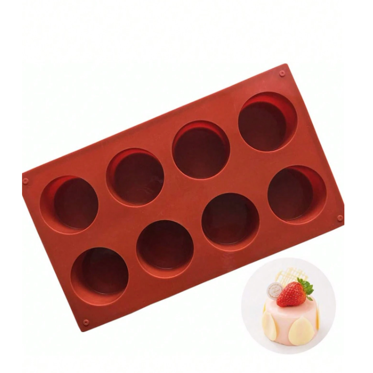 8 Cavity Cylindrical Silicone Mold