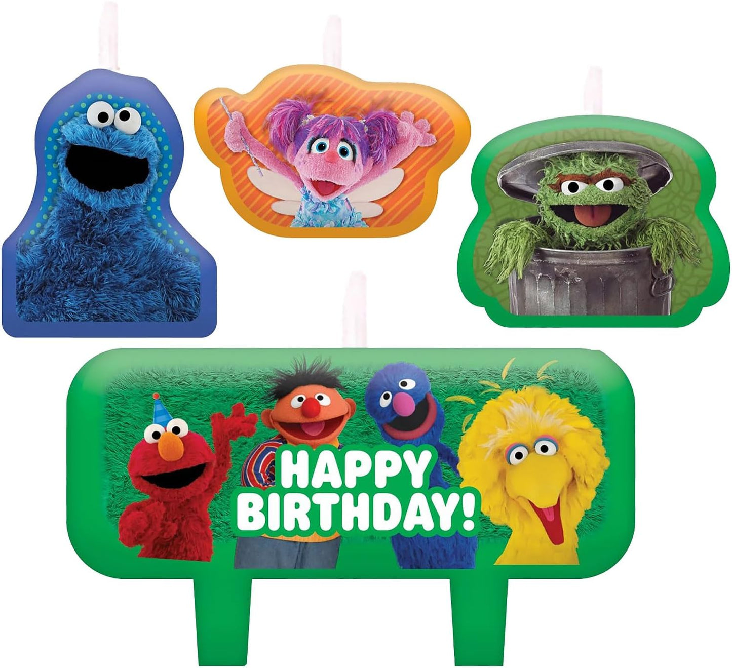 Multicolor Everyday Sesame Street Birthday Candle