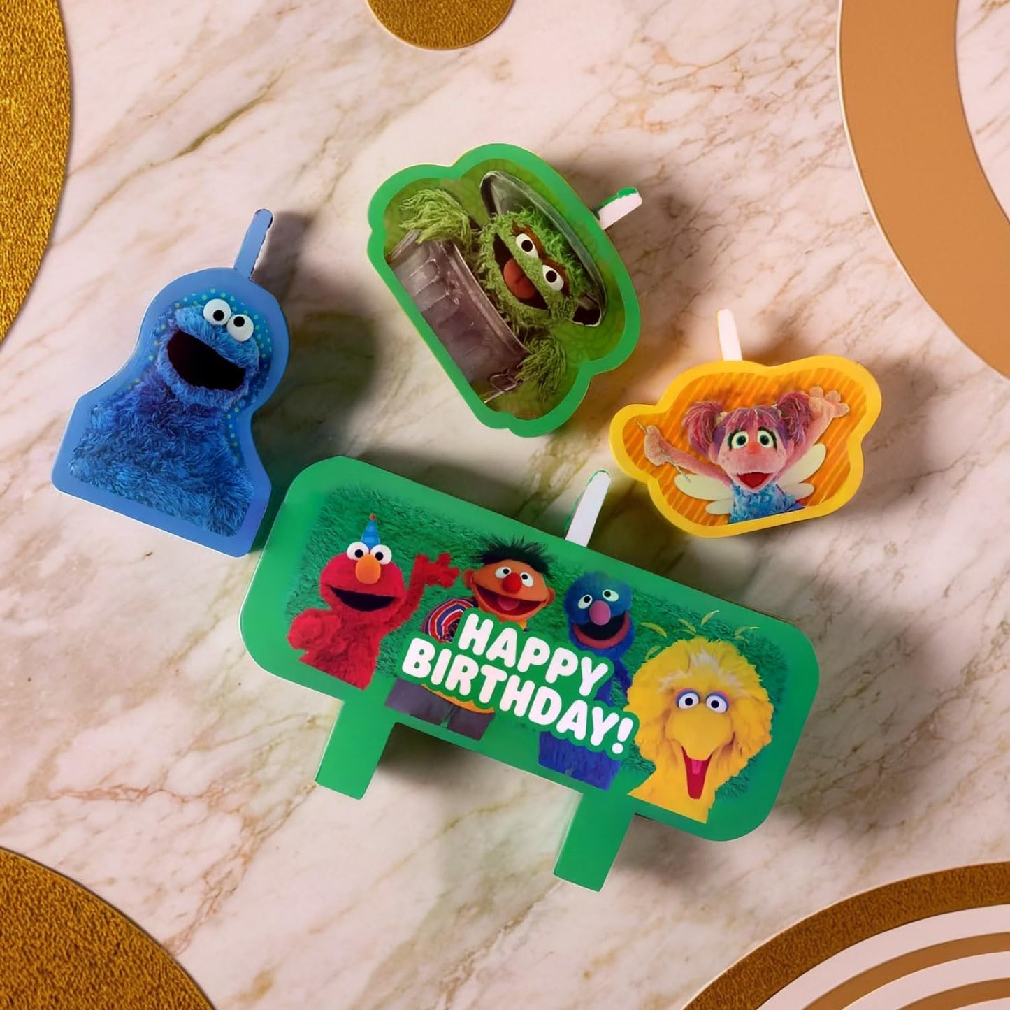 Multicolor Everyday Sesame Street Birthday Candle
