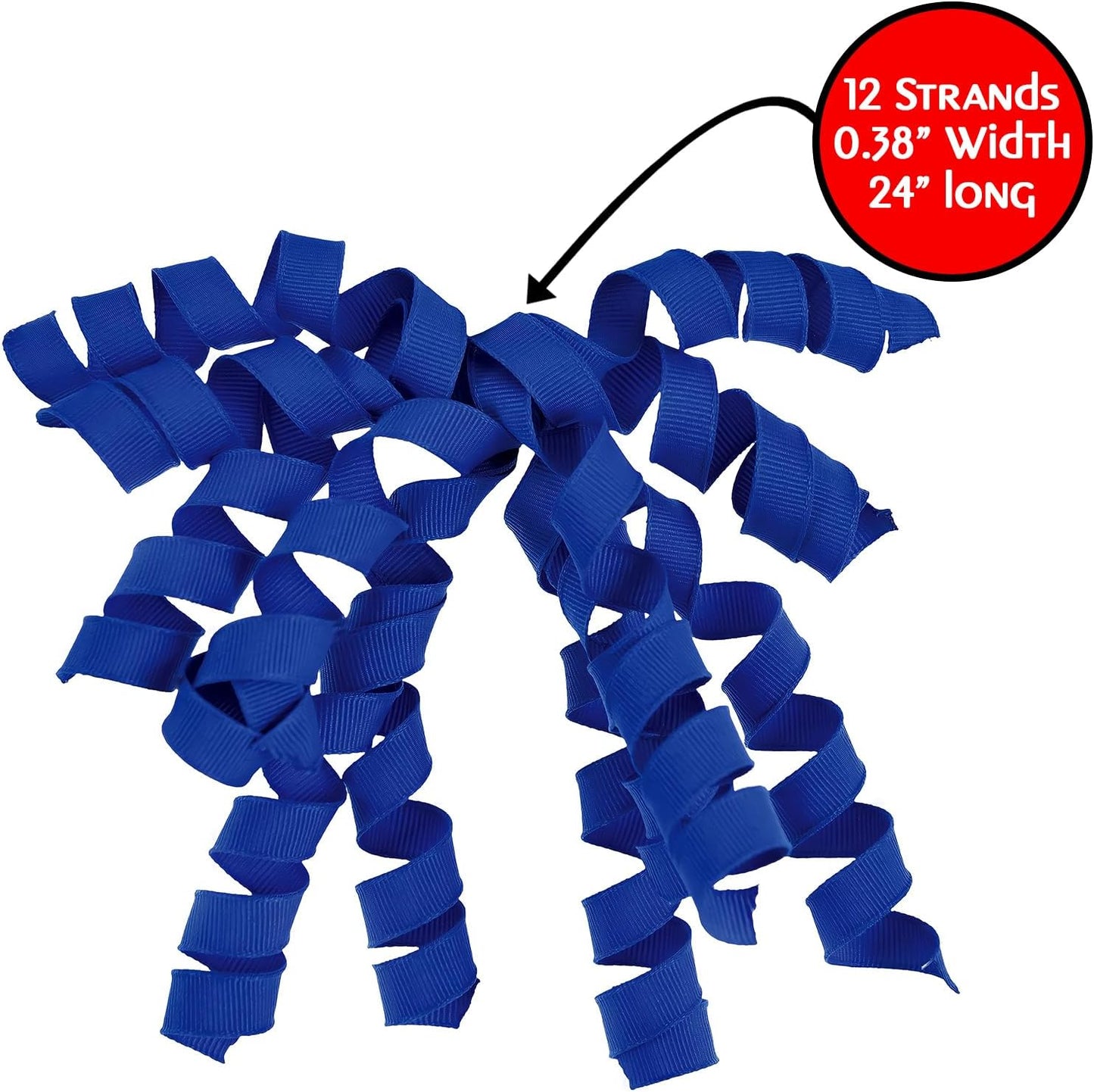 Vibrant Blue Polyester Grosgrain Gift Bow
