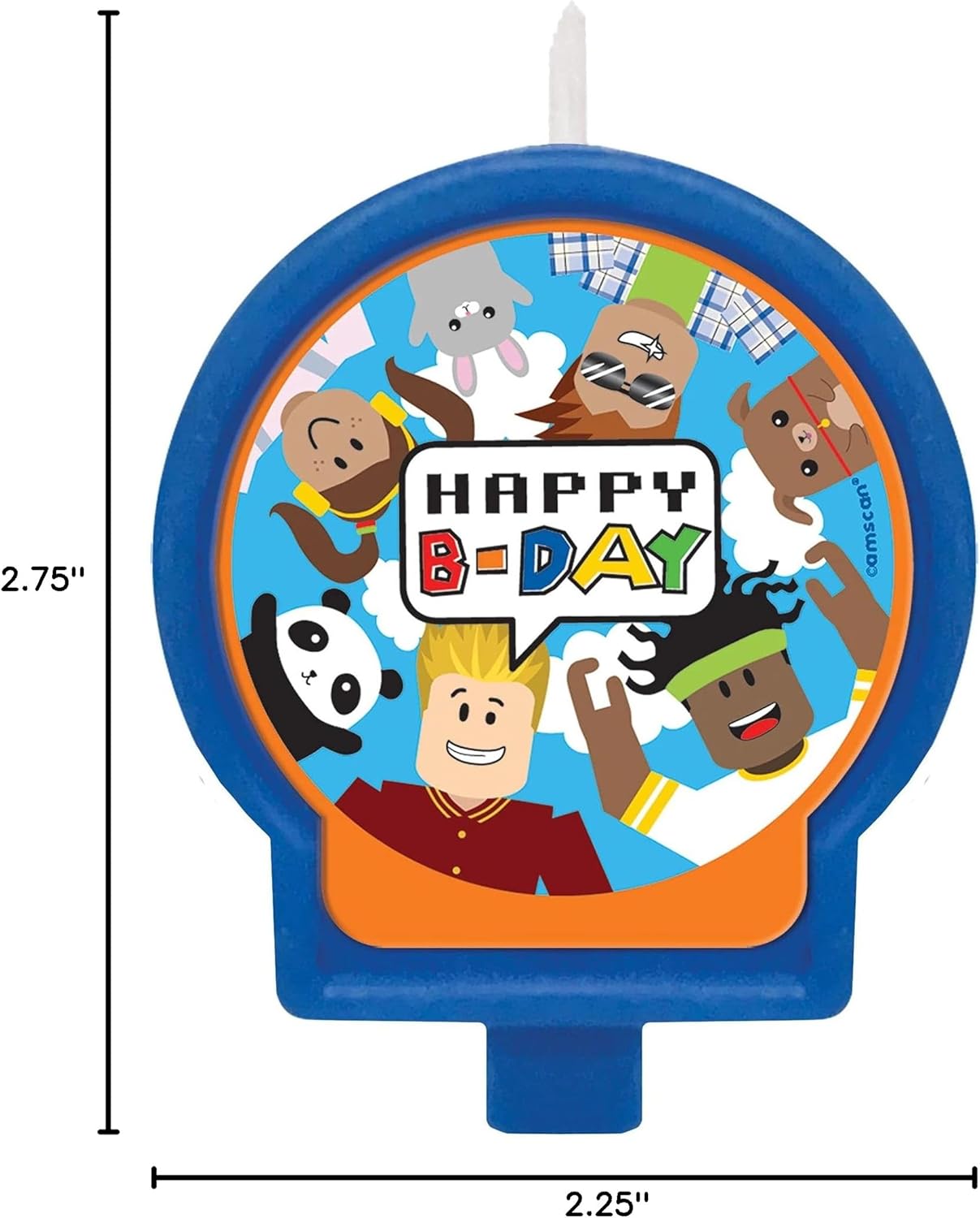 Multicolor Party Town Birthday Candle