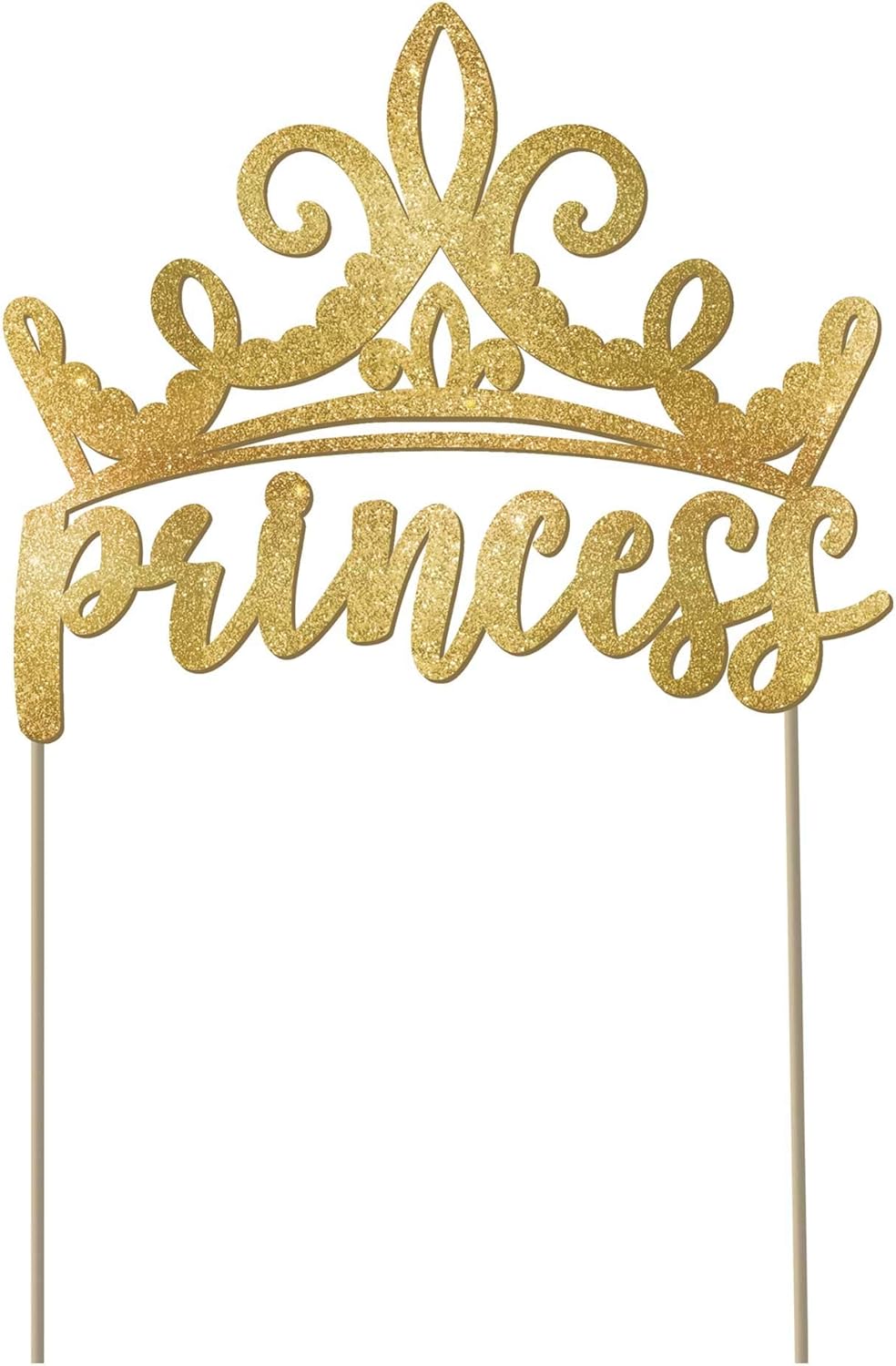 Disney Princess Gold Glitter Cake Pick