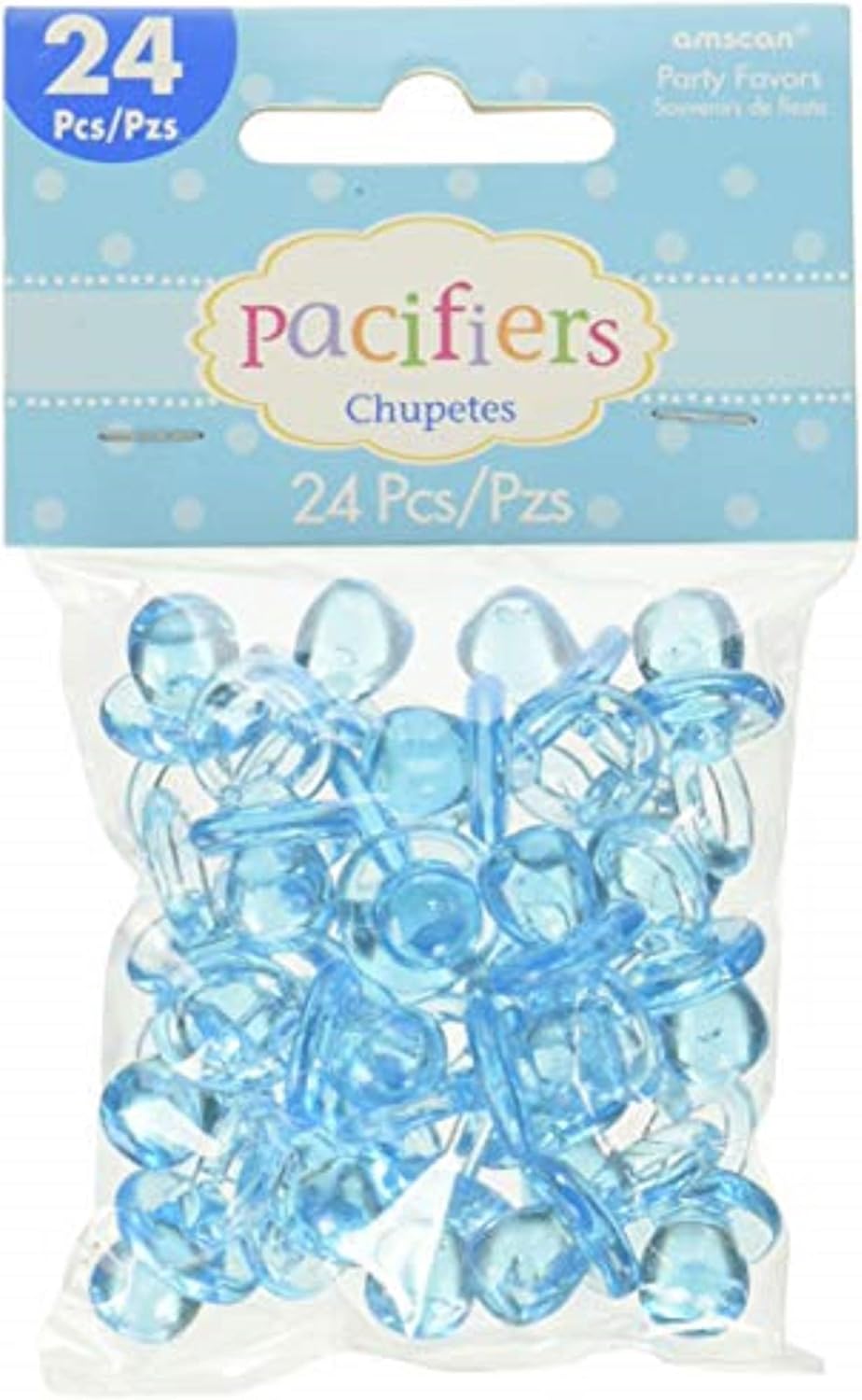 Mini Multi Blue Plastic Pacifier Topper