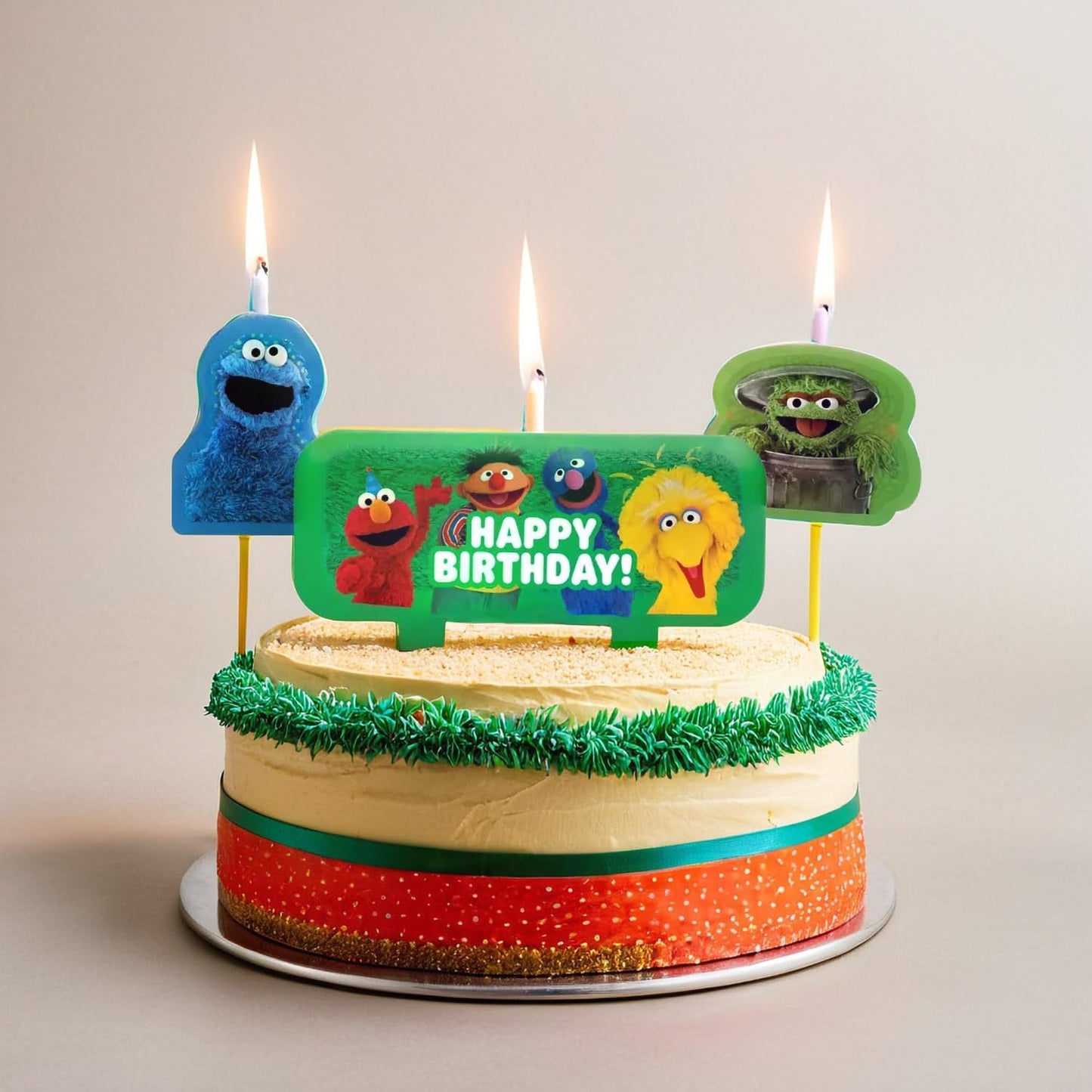 Multicolor Everyday Sesame Street Birthday Candle