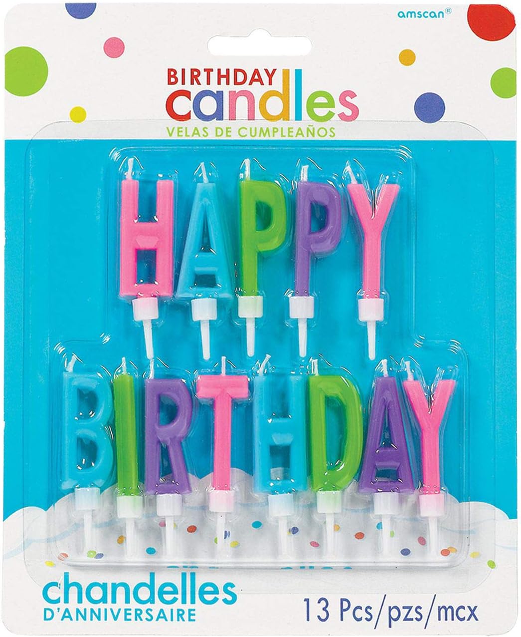 Multicolored Happy Birthday Letter Candles
