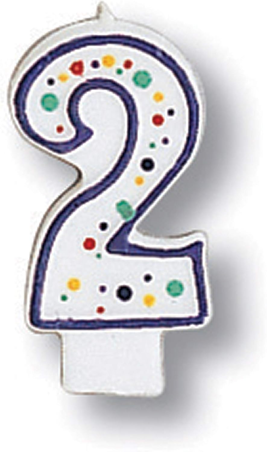 Polka Dot "2" Candle